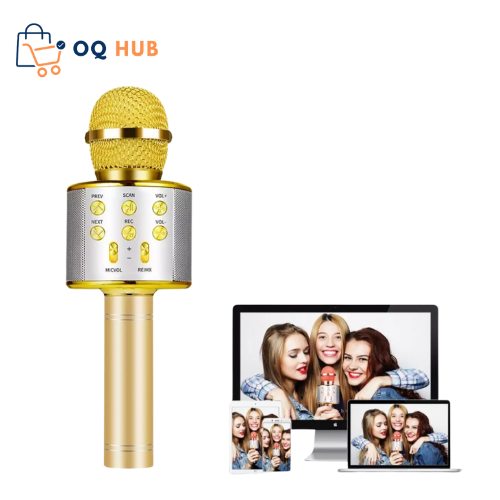 WS-858 Bluetooth Portable Karaoke Mic Speaker